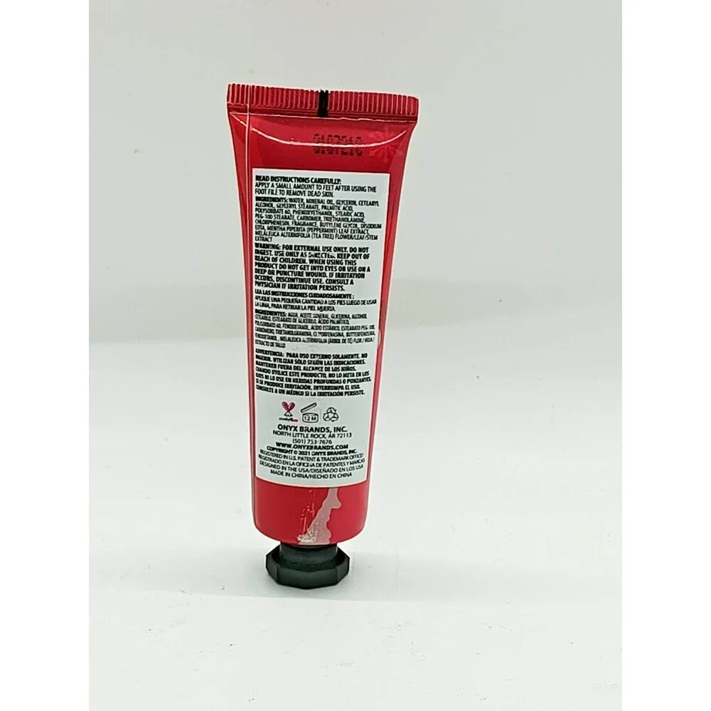 ONYX Professional Twisted Peppermint Foot Lotion 1 oz Travel Size Pedicure Care